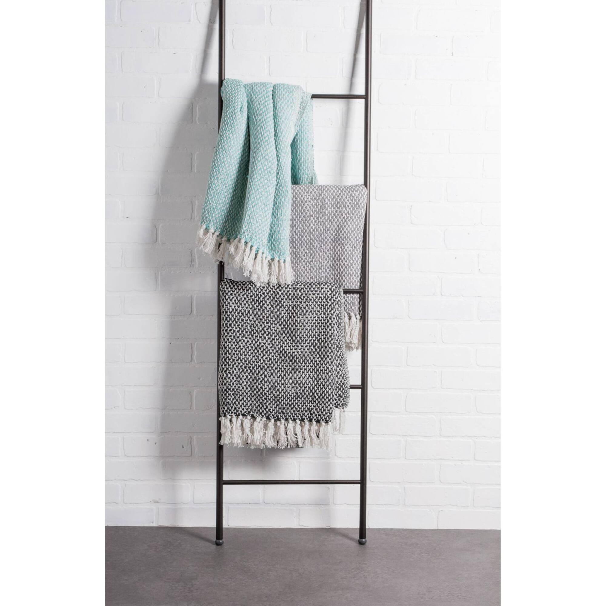 DII® Black Woven Throw